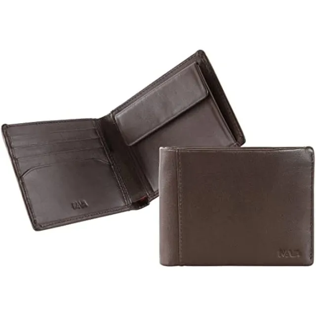 nava-design-smooth-portafoglio-uomo-orizzontale-slim-12-carte-marrone-10x13-cm image 1