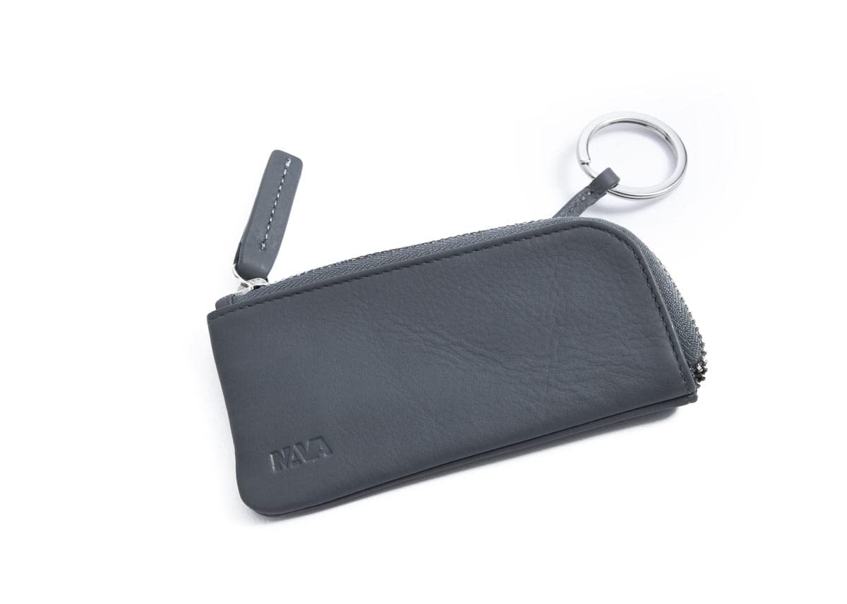 nava-design-smooth-portachiavi-in-pelle-con-astuccio-e-zip-grigio-7-x-13-x-1-cm image 3