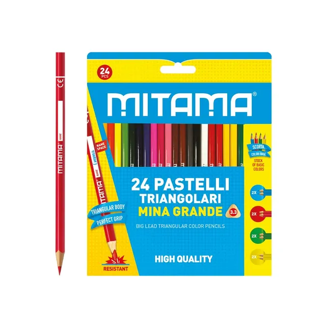mitama-61992-pastelli-triangolari-laccati-confezione-24-pz image 1