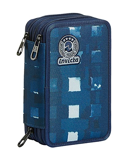invicta-astuccio-scuola-3-zip-blu-triplo-scomparto-completo image 7