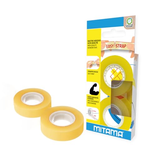 mitama-easy-strap-nastro-adesivo-trasparente-15-mm-x-33-m-2-pezzi image 2
