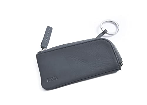 nava-design-smooth-portachiavi-in-pelle-con-astuccio-e-zip-grigio-7-x-13-x-1-cm image 6