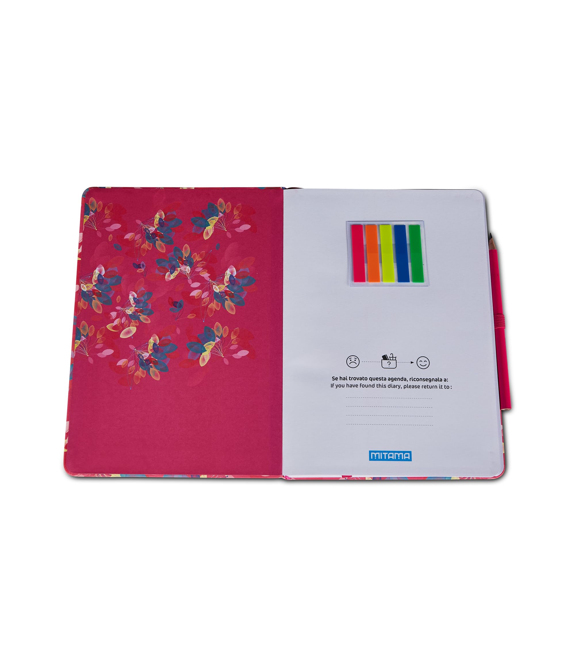 mitama-agenda-settimanale-2026-floreale-18-mesi-15x21-cm-con-matita image 2