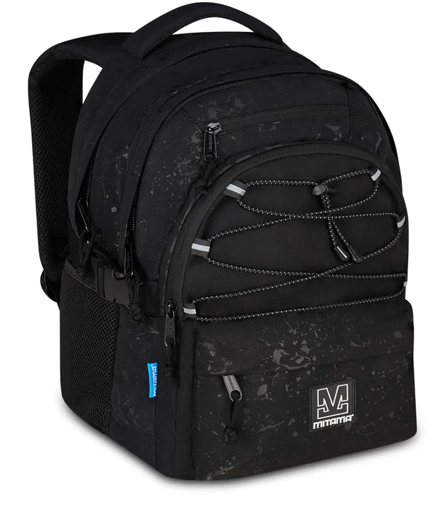 mitama-bdbf-black-splash-zaino-scuola-triplo-scomparto-nero-con-usb image 1