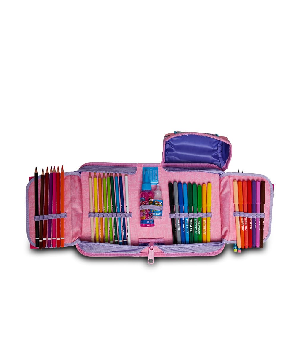 mitama-upside-just-shine-astuccio-scuola-1-zip-viola-43-pezzi image 2