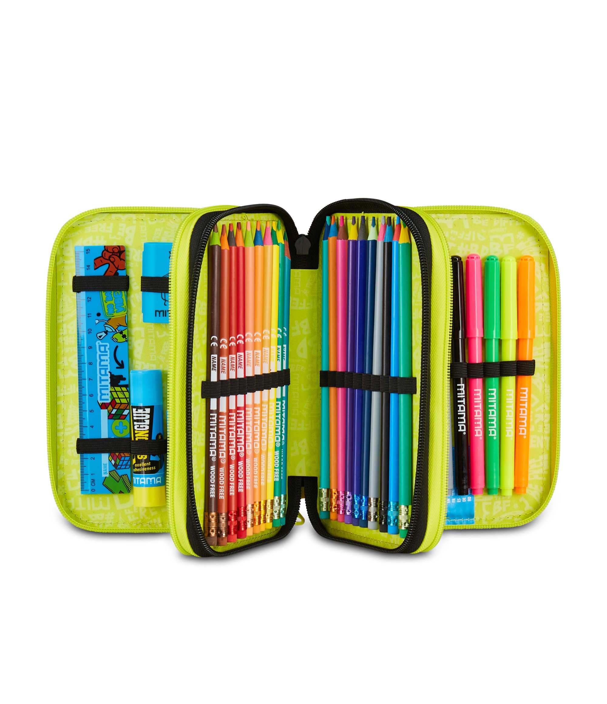mitama-super-triplo-flash-astuccio-scuola-3-scomparti-completo-47-pezzi image 2