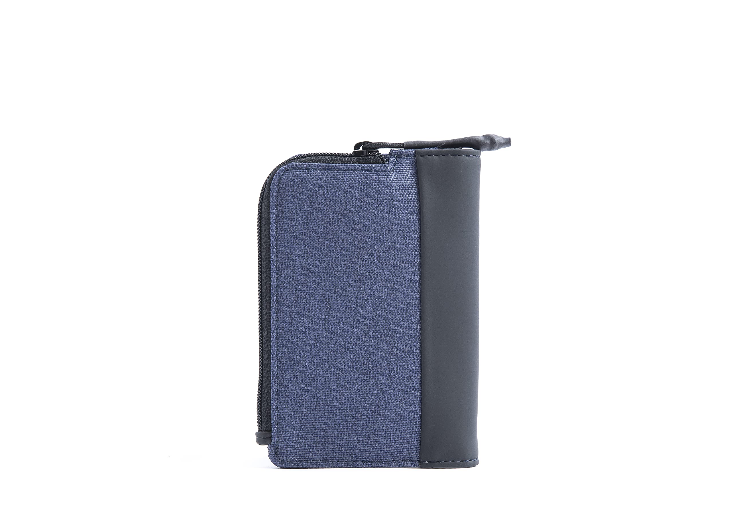 nava-design-twin-porta-carte-4-tasche-con-portamonete-zip-e-rfid-blu-12-x-8-cm image 2