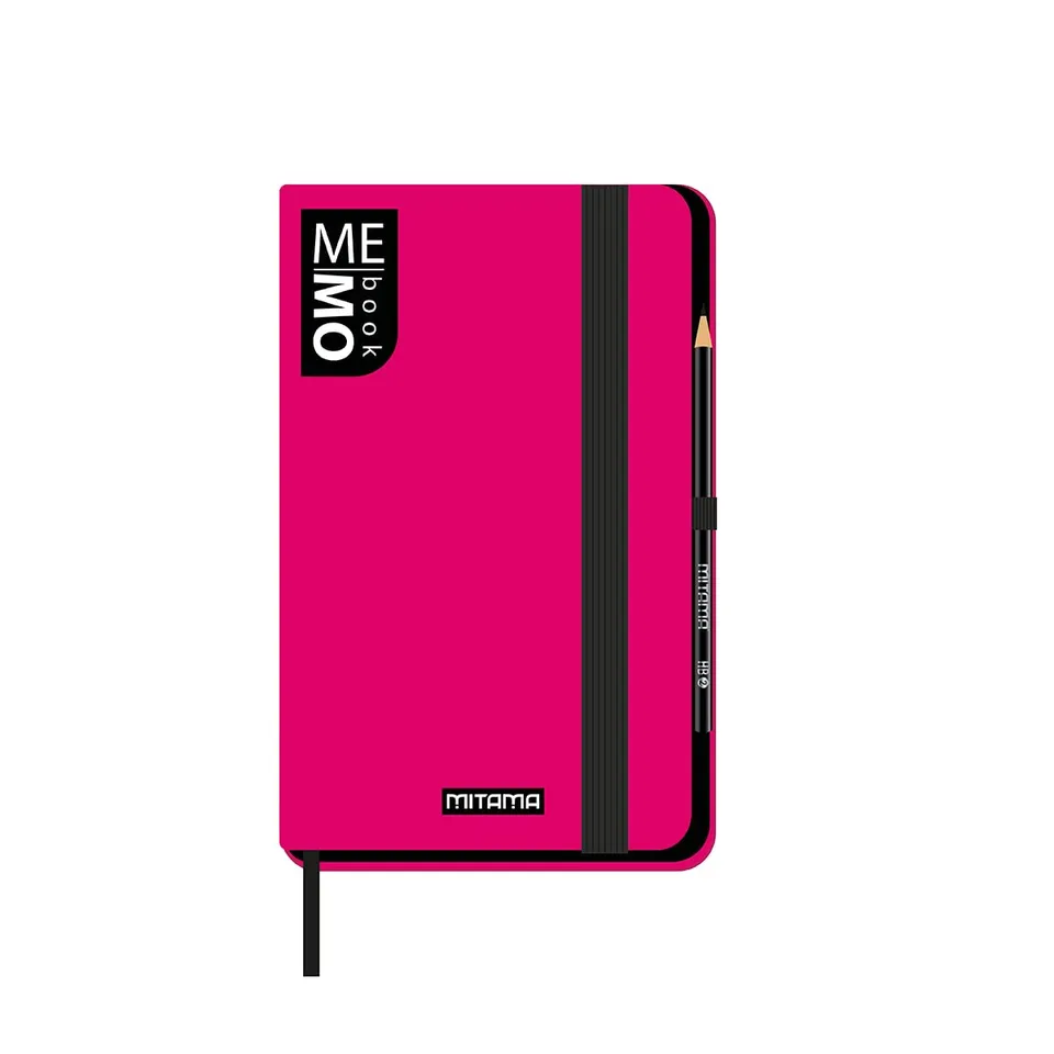 mitama-memo-book-taccuino-pocket-fucsia-9x14-cm-quadretti-5-mm-con-matita image 1