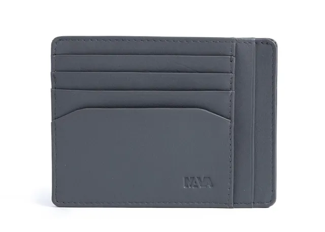 nava-design-smooth-portafoglio-portacarte-in-pelle-8-cc-grigio-9x13-cm image 1