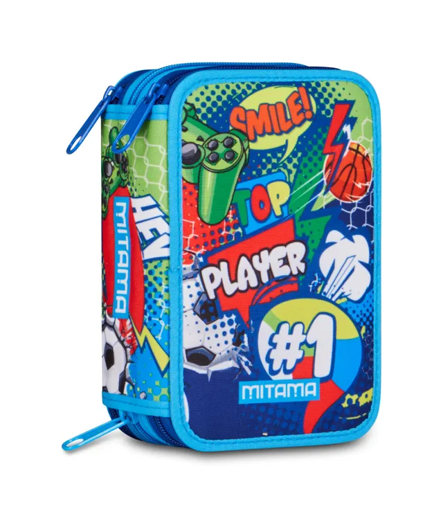 mitama-popsport-astuccio-triplo-con-spinny-pen-47-pezzi-multicolore image 1