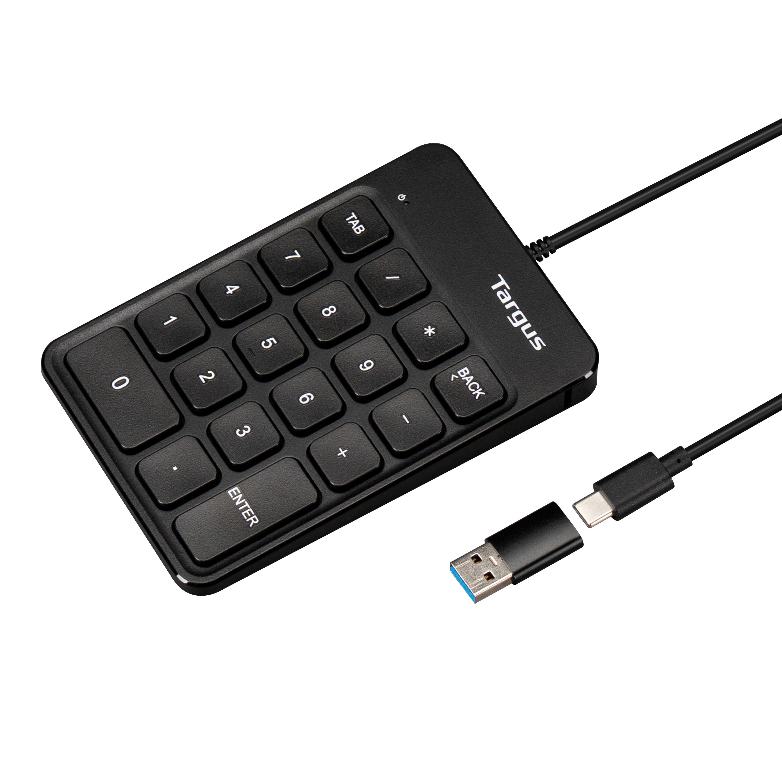 targus-ecosmart-tastierino-numerico-cablato-usb-nero-grigio image 3