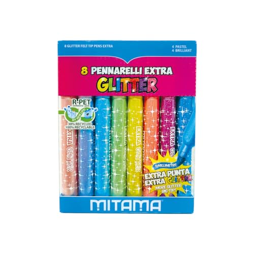 mitama-pennarelli-jumbo-glitter-8-pz-4-pastel-4-brilliant-in-pet-box image 6