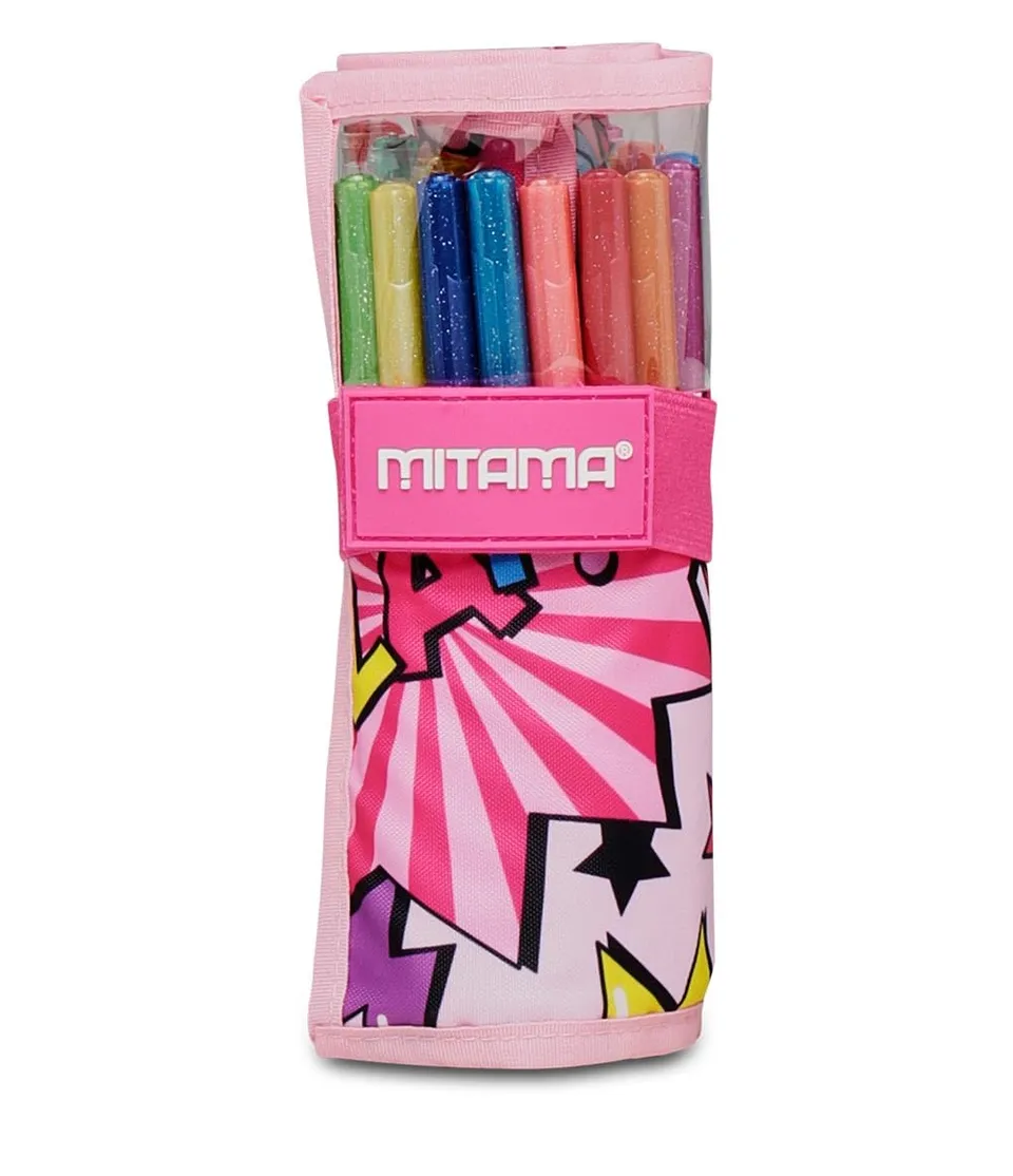 mitama-glitter-roll-writing-roll-arrotolabile-rosa-25-pz image 1
