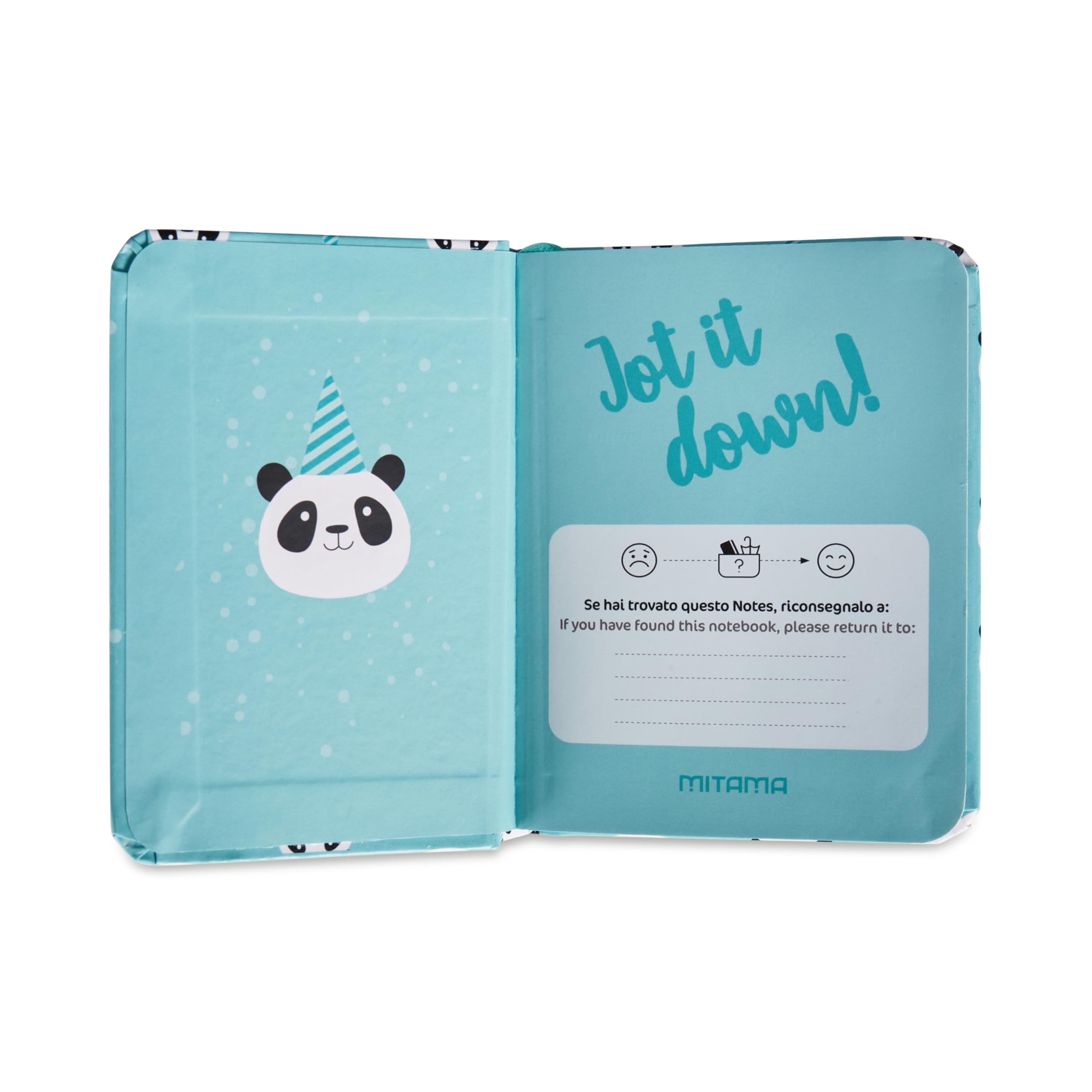 mitama-taccuino-grafica-panda-azzurro-taccuino-notes-copertina-rigida-8-x-11-cm image 3