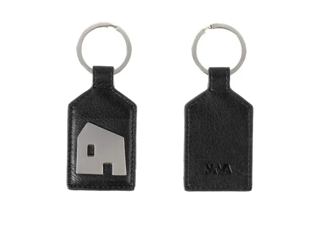 nava-design-smooth-portachiavi-in-pelle-nero-casa-10-x-4-cm image 1