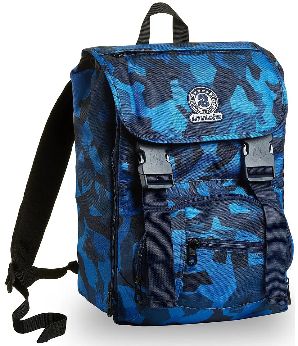 invicta-square-camo-squared-zaino-estensibile-19-28l-blu image 1
