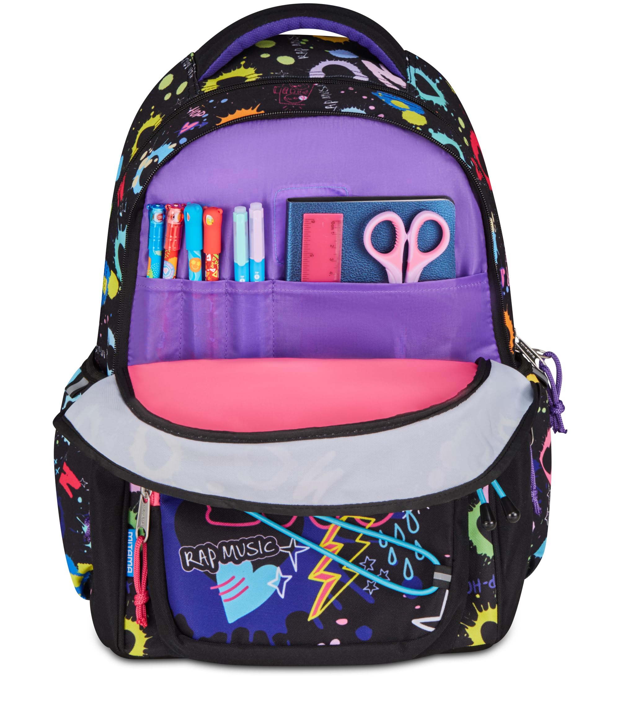 mitama-m-power-musiclove-zaino-scuola-elementare-triplo-scomparto-nero image 7