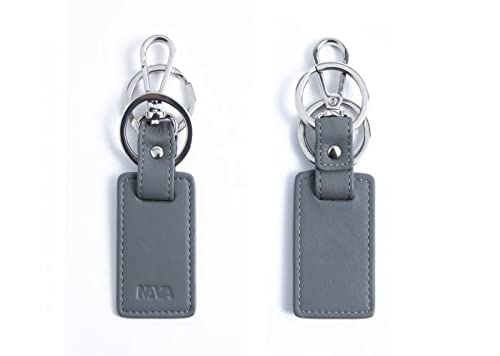 nava-design-smooth-portachiavi-in-pelle-con-doppio-anello-e-moschettone-grigio-9 image 3