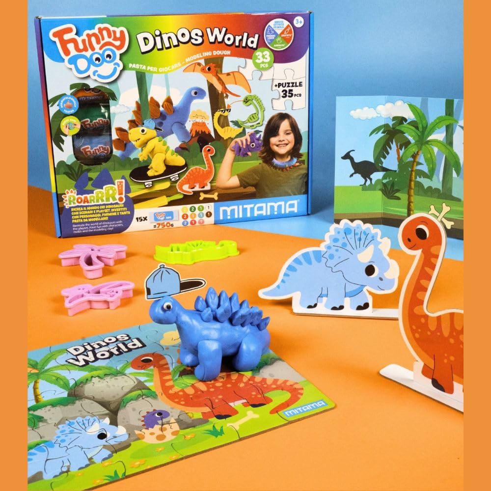 mitama-dinos-world-scatola-gioco-pasta-da-modellare-33-pezzi image 5