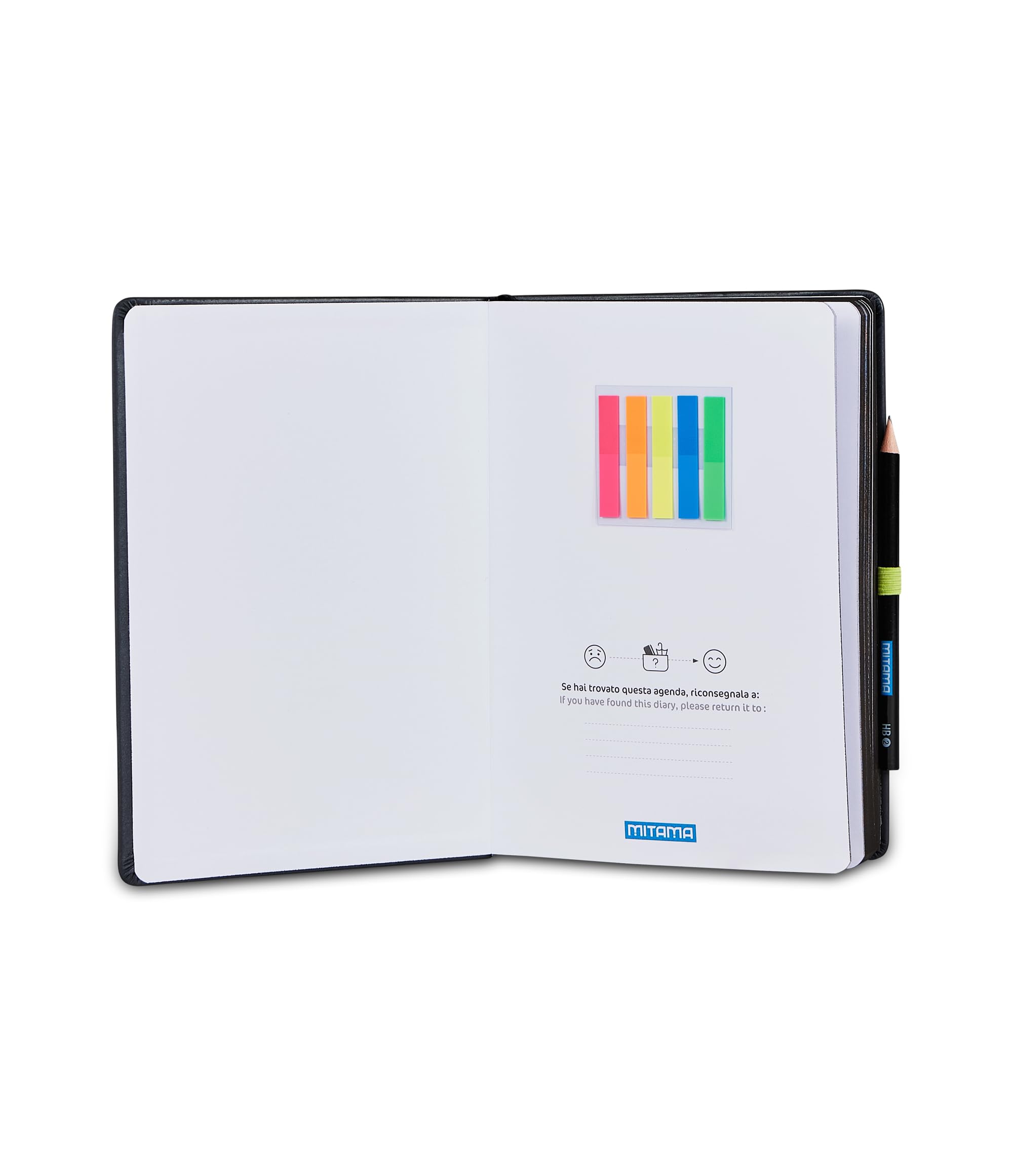 mitama-agenda-giornaliera-2026-nero-fluo-15x21-cm-copertina-rigida image 2