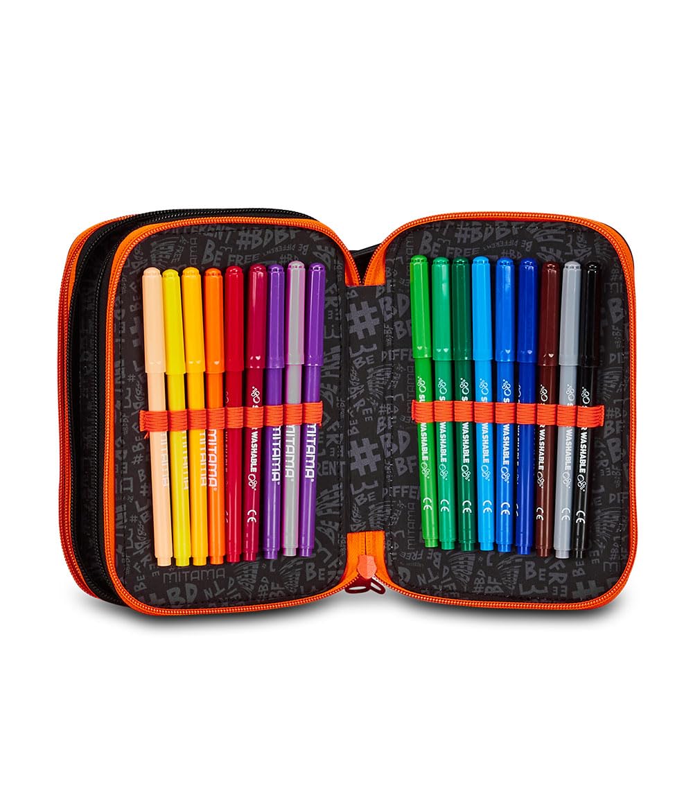 mitama-triplo-spider-king-astuccio-scuola-3-scomparti-completo-47-pz image 5