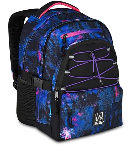 mitama-bdbf-purple-brush-zaino-scuola-triplo-scomparto-viola-con-usb image 8