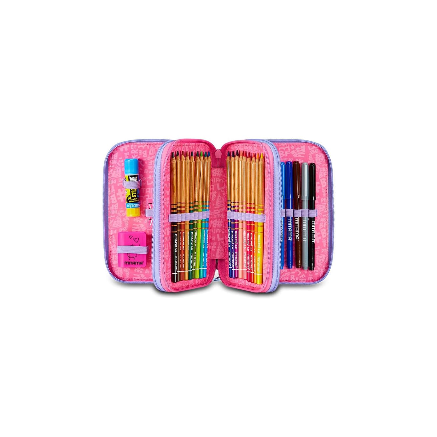 mitama-triplo-tie-music-astuccio-scuola-3-scomparti-47-pz image 2