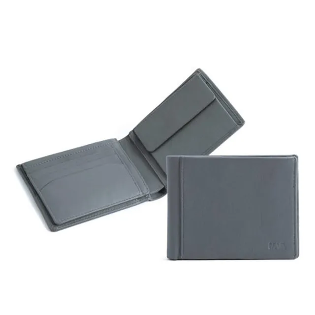 nava-design-smooth-portafoglio-uomo-con-patta-7-carte-portamonete-grigio image 1