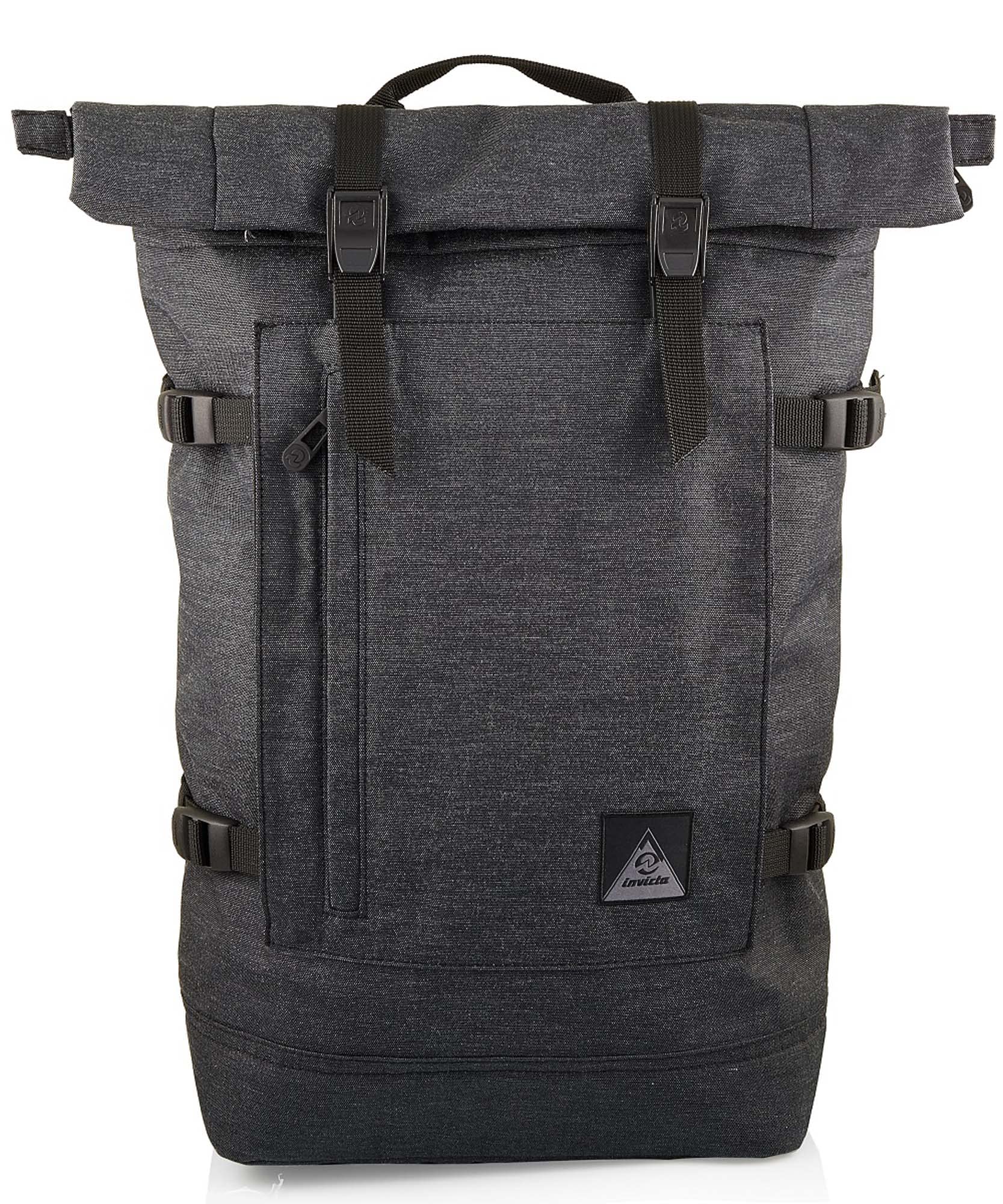 invicta-zaino-urban-2tone-nero-20l-con-scomparto-laptop-15-6-e-nastro-trolley image 1