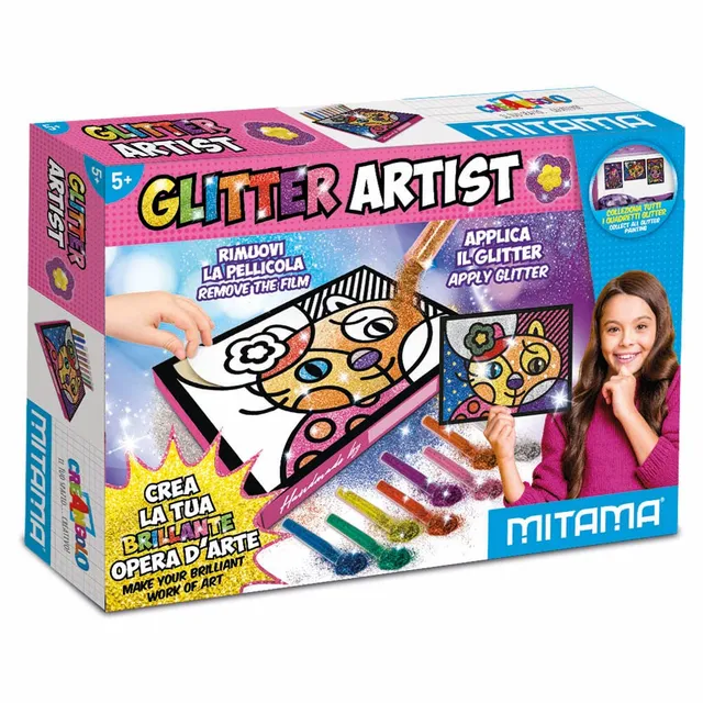 mitama-creangolo-glitter-artist-11-pz-quadretto-adesivo-gattino image 1