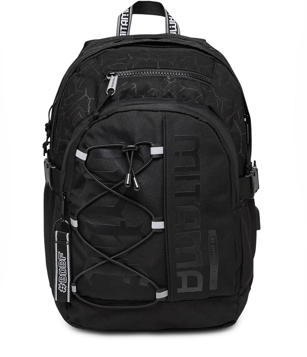 mitama-bdbf-black-cracks-zaino-scuola-nero-triplo-scomparto-impermeabile-con-usb image 7
