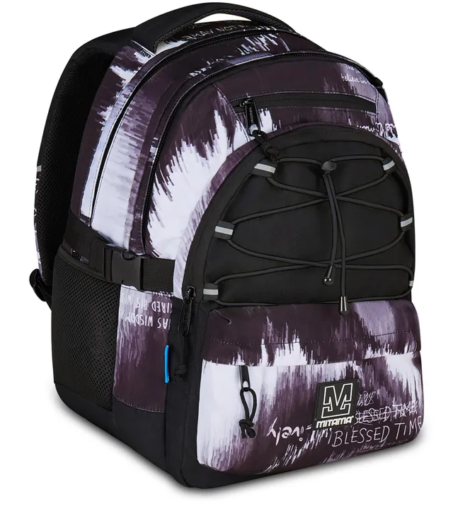 mitama-bdbf-glitch-zaino-scuola-nero-triplo-scomparto-con-usb image 1