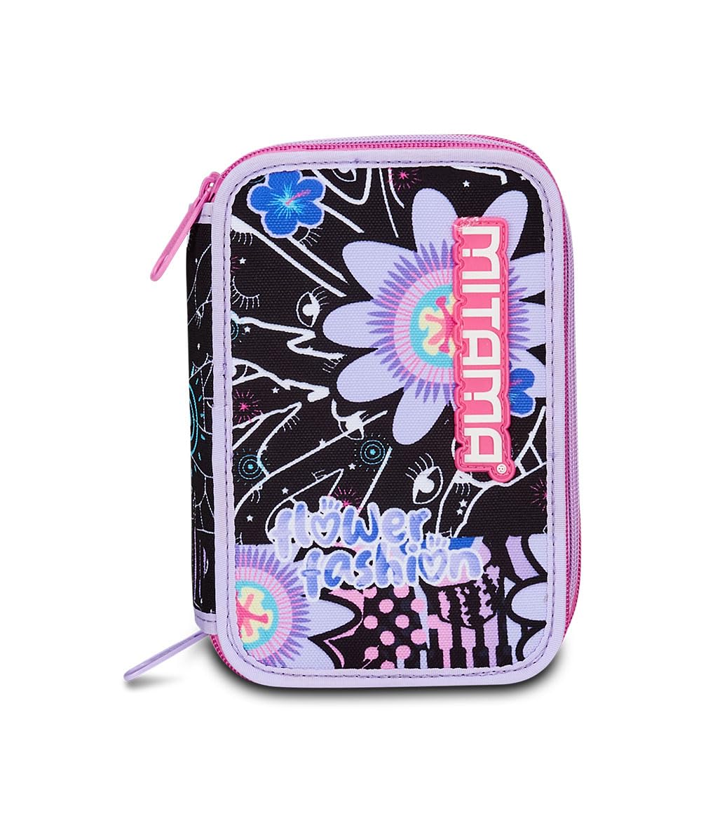 mitama-astuccio-scuola-3-scomparti-flower-fashion-47-pz-completo image 6