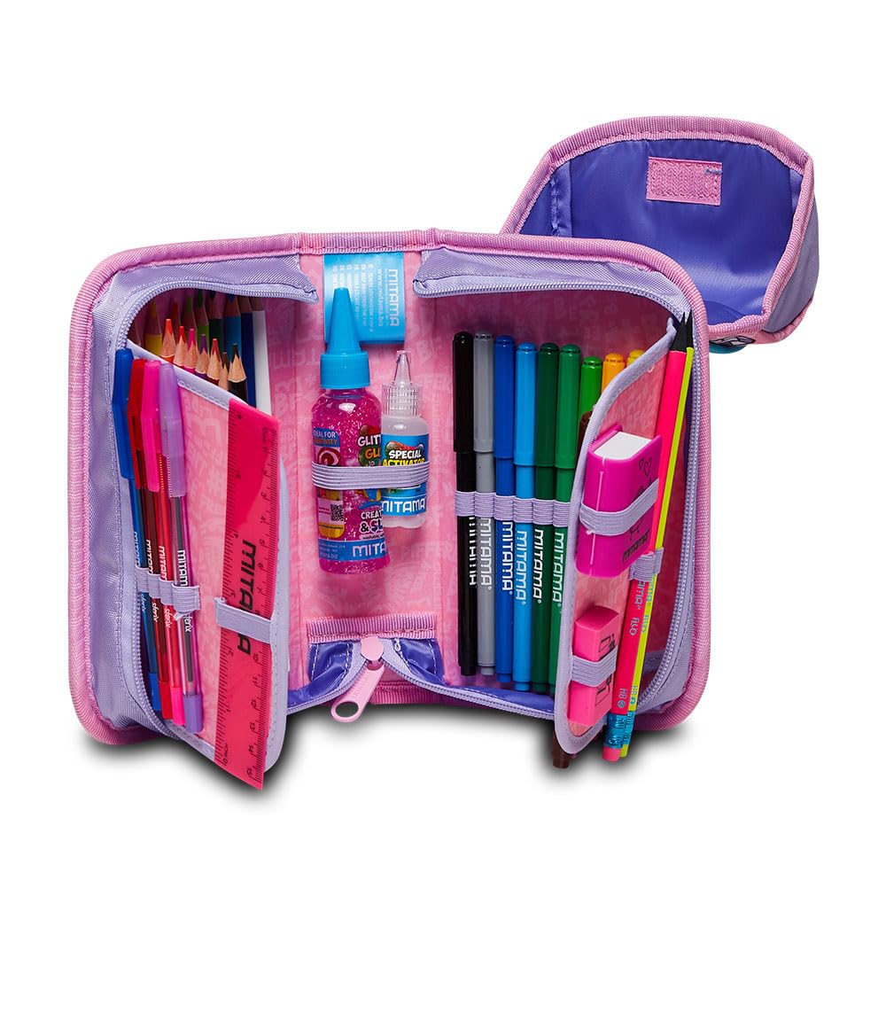 mitama-upside-just-shine-astuccio-scuola-1-zip-viola-43-pezzi image 4