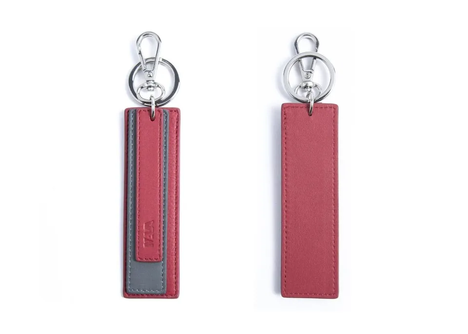 nava-design-smooth-portachiavi-con-charm-in-pelle-rosso-grigio-rosso-9-x-4-cm image 1