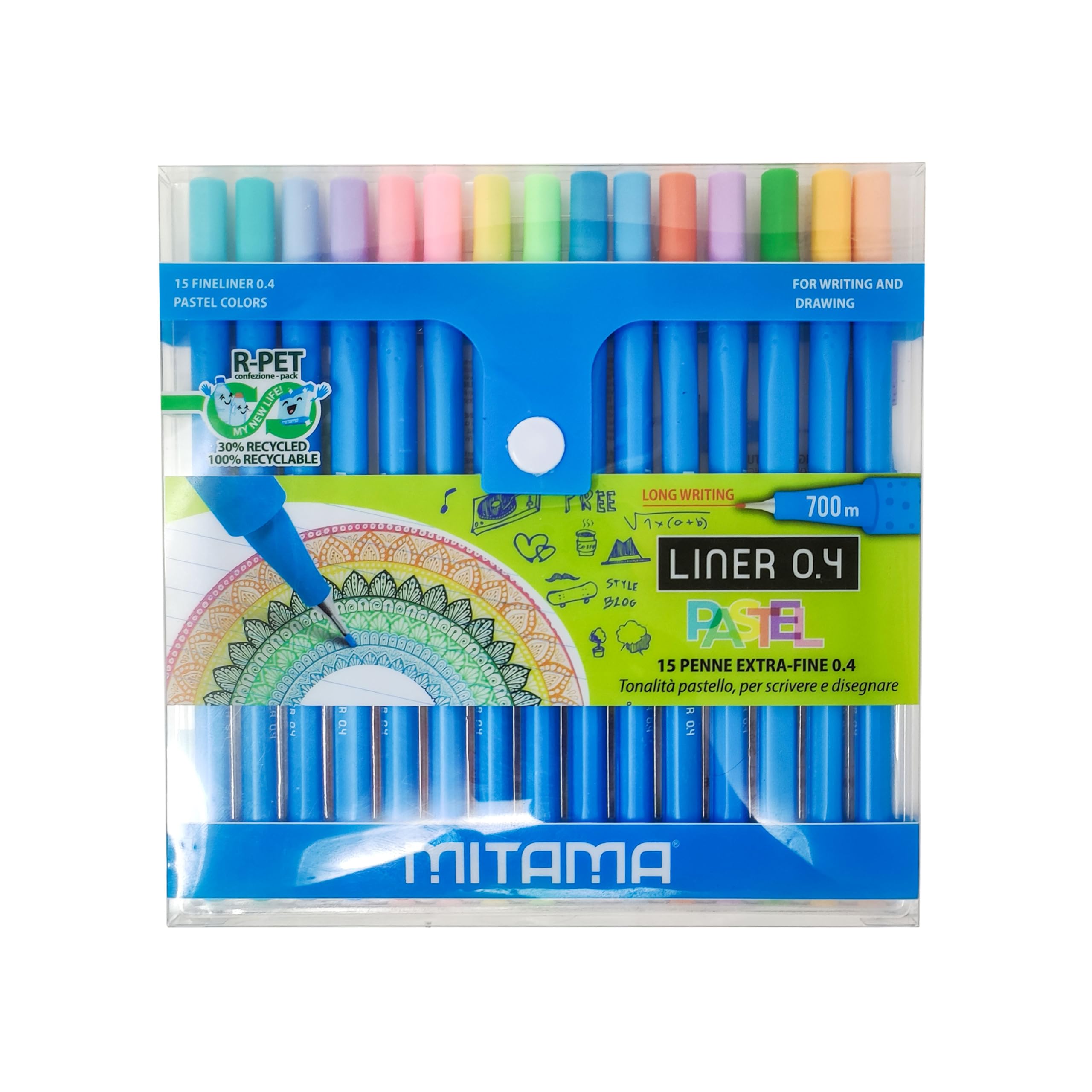 mitama-penna-liner-0-4-pastel-extra-fine-astuccio-15-pezzi image 1