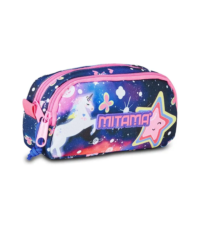 mitama-portapenne-2-zip-scuola-magic-pink-astuccio-bustina-23x6-5x11-cm image 1