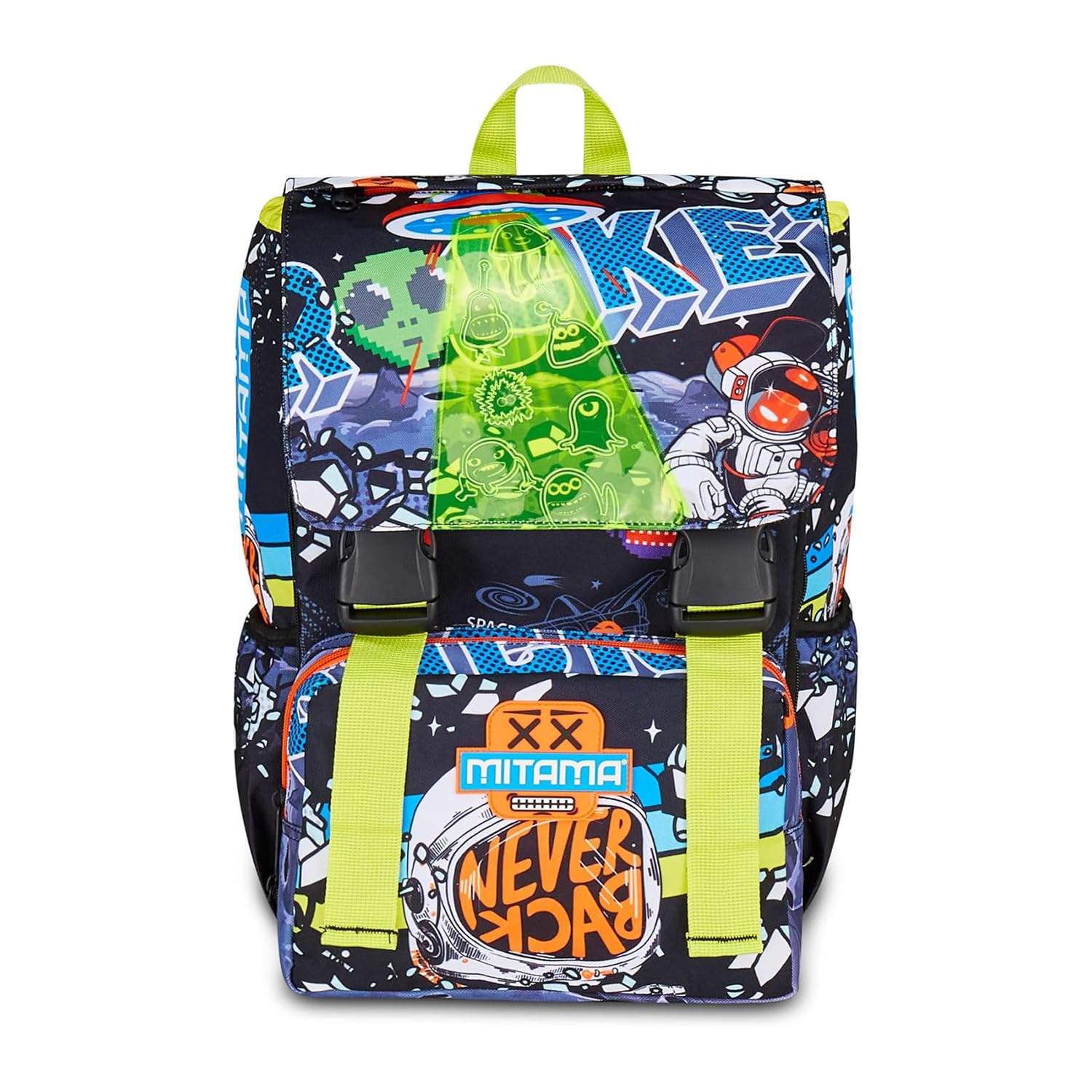mitama-4zip-zaino-scuola-triplo-scomparto-disco-space-nero-estensibile-28-l image 2