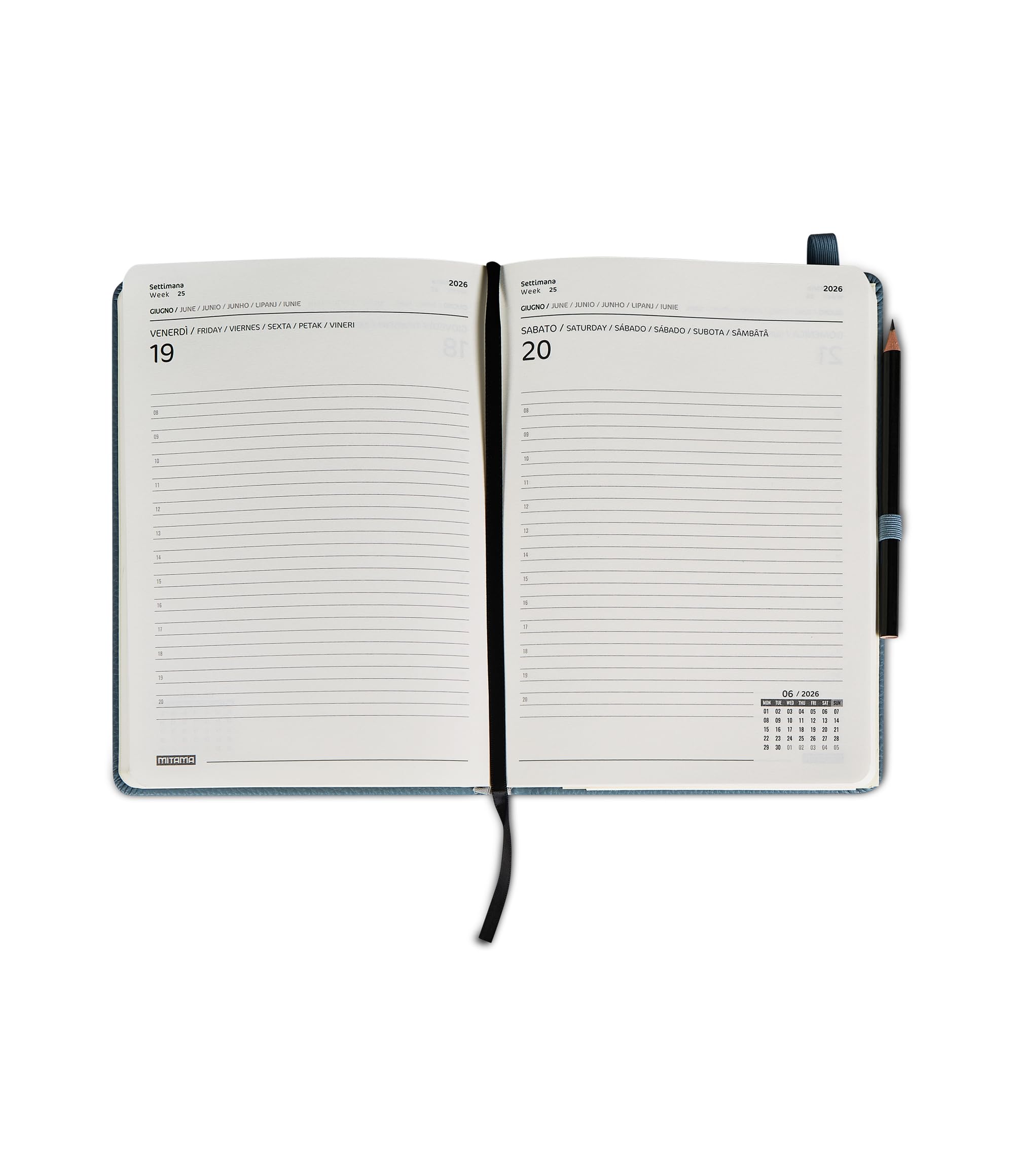 mitama-agenda-giornaliera-2026-elegance-eco-pelle-azzurra-15x21-cm image 3