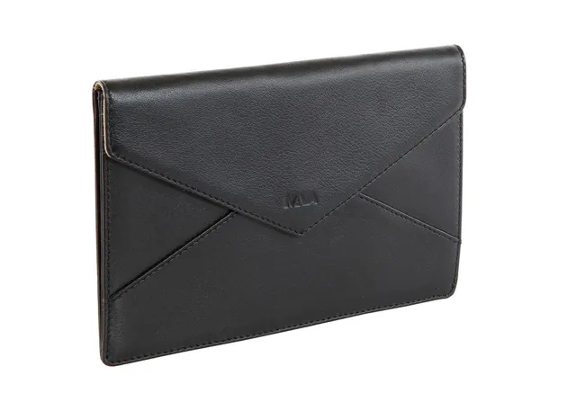 nava-design-smooth-busta-in-pelle-nera-con-bottone-a-pressione-13-x-18-x-2-cm image 1