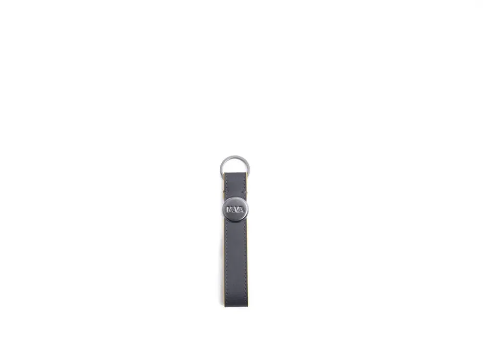 nava-design-metric-portachiavi-pelle-con-anello-grigio-giallo-14-x-2-cm image 1