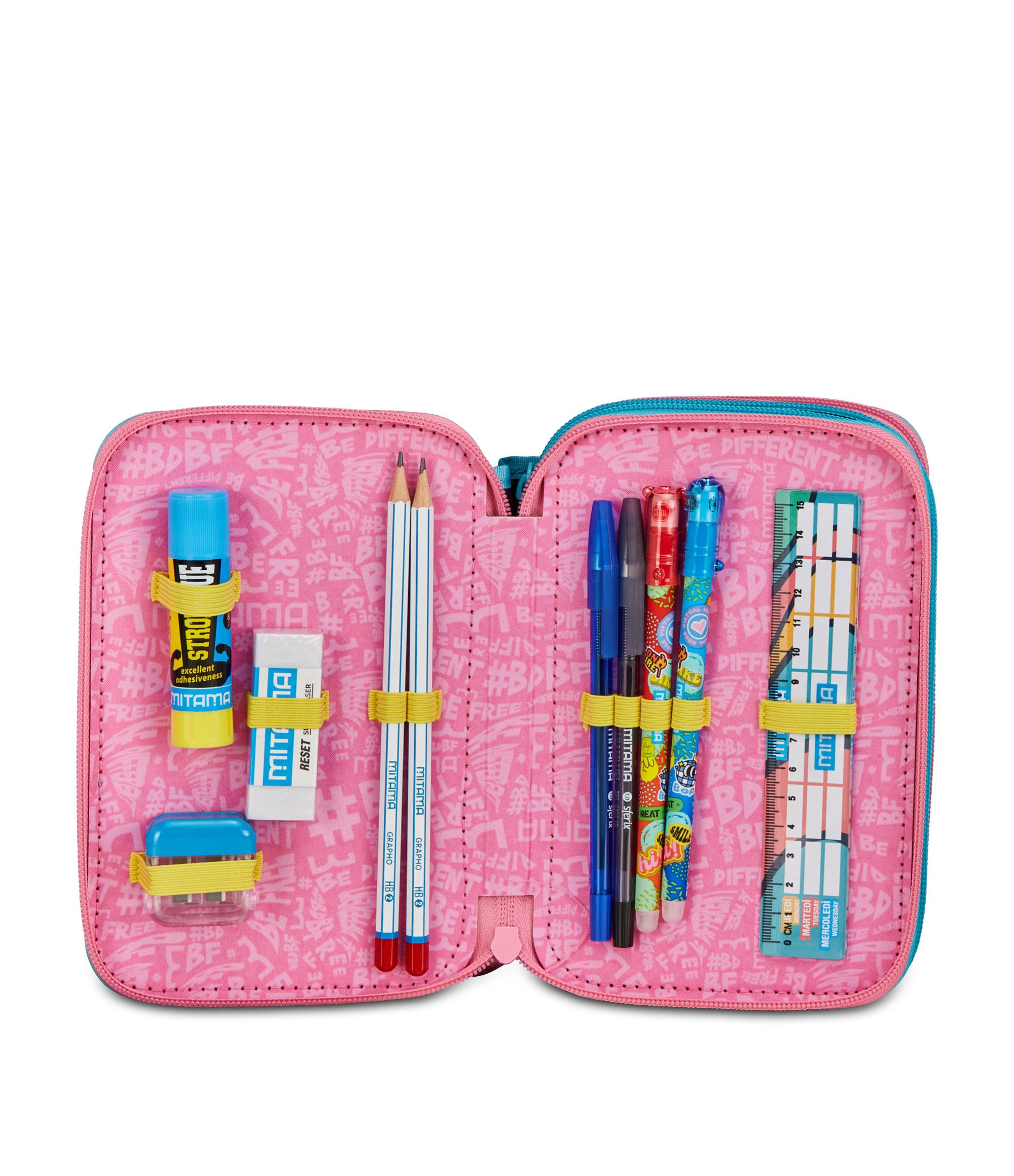 mitama-astuccio-scuola-3-scomparti-sweet-donuts-completo-47-pezzi image 3