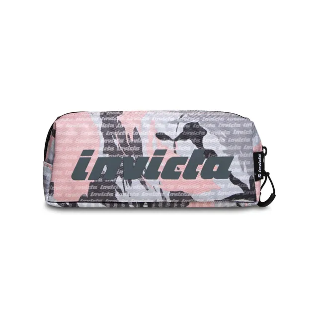invicta-square-portapenne-rosa-grigio-21-x-8-x-5-cm-scuola-lavoro image 1