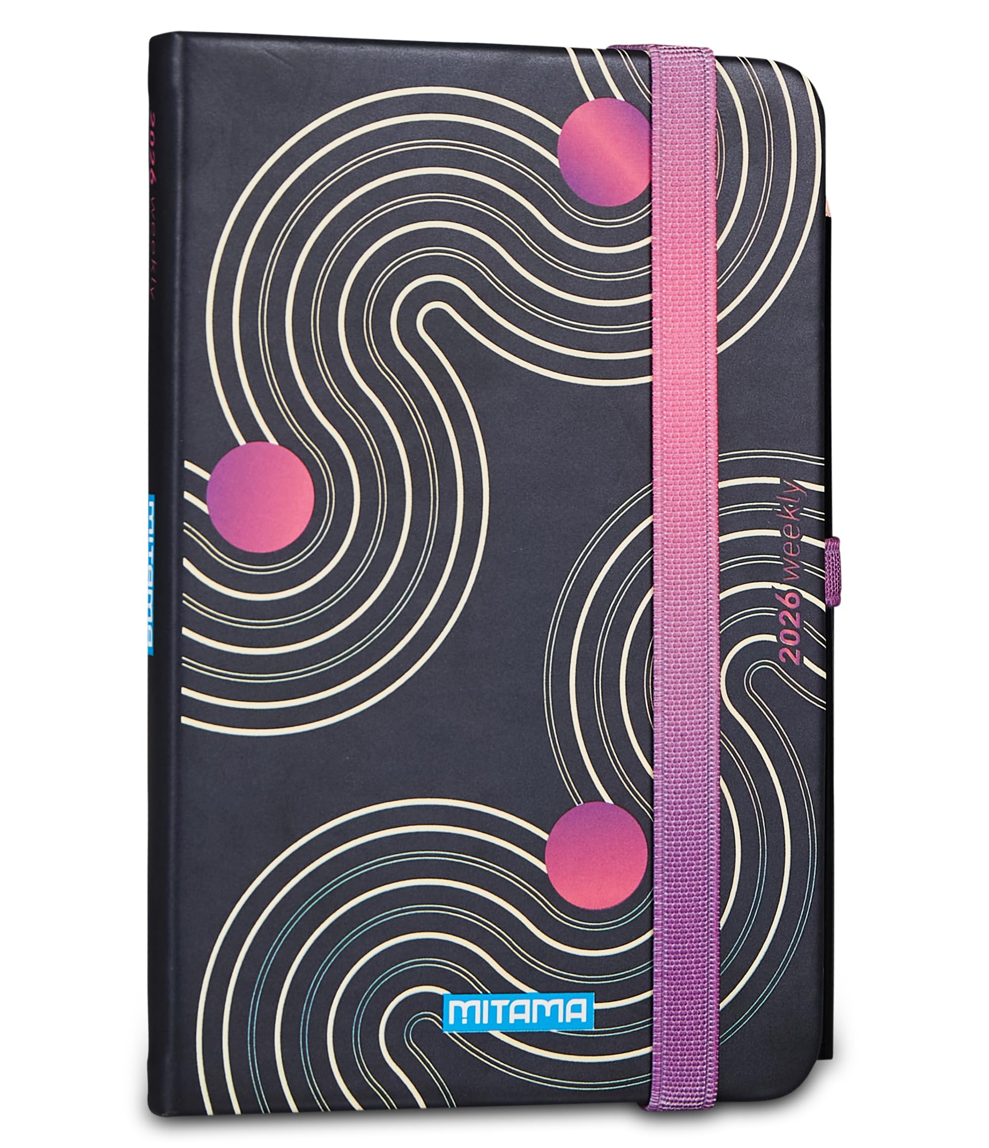 mitama-agenda-settimanale-2026-pocket-nero-fucsia-9x14-cm-18-mesi image 5