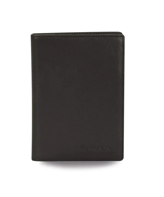 invicta-porta-passaporto-in-vera-pelle-nero-14x10cm image 1
