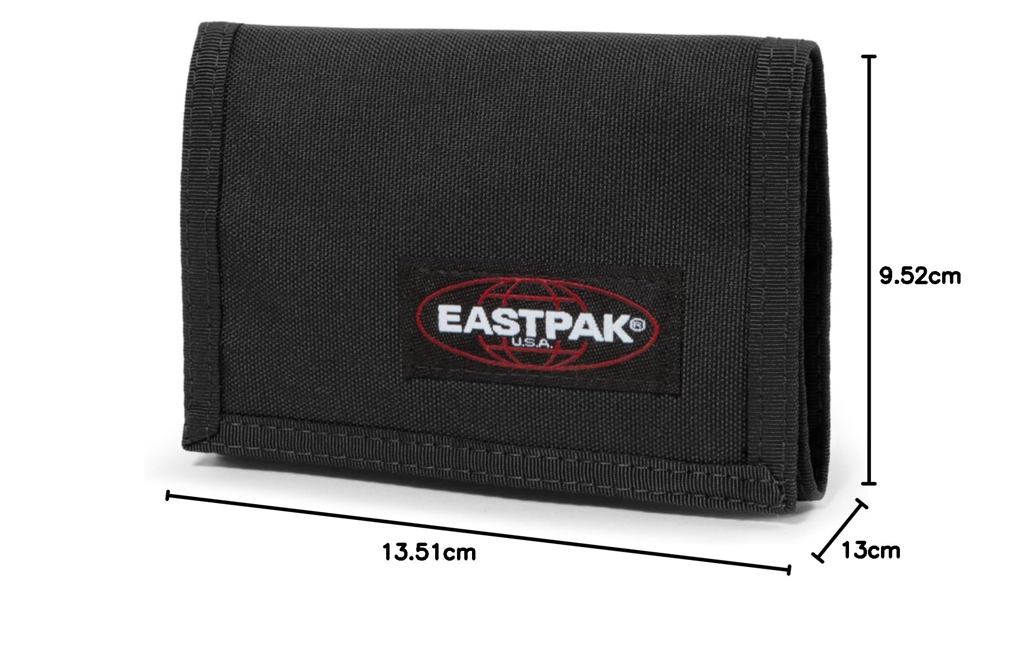 eastpak-crew-single-portafoglio-a-tre-ante-nero-con-portachiavi image 5
