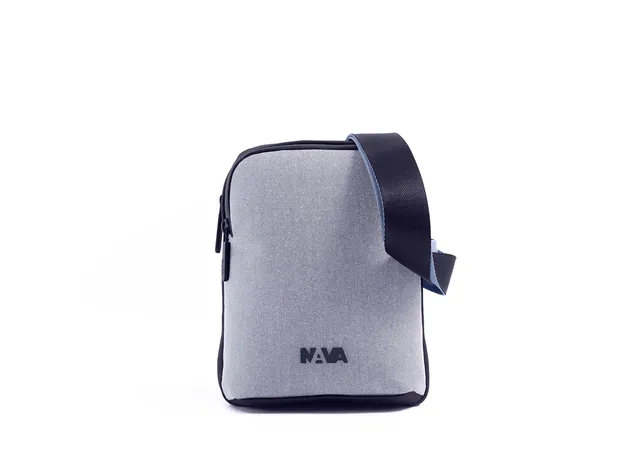 nava-design-motion-tracolla-slim-2-scomparti-grigio-scuro-chiaro-25-x-20-x-6-cm image 1