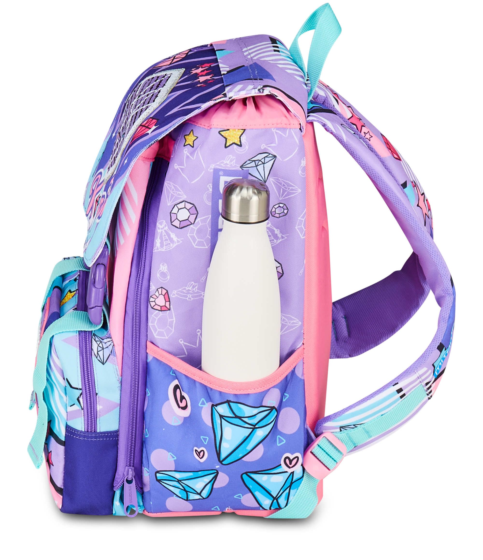 mitama-double-diamond-zaino-triplo-scomparto-estensibile-lilla-28-lt-scuola-elem image 7