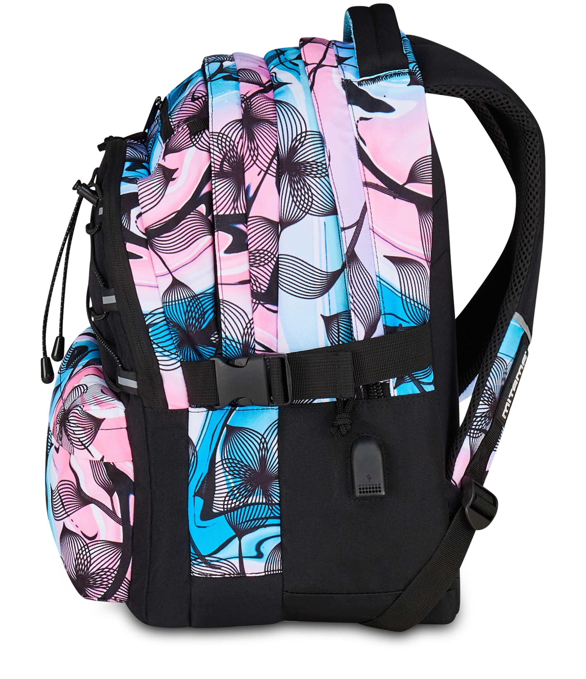 mitama-bdbf-flower-breeze-celeste-zaino-scuola-triplo-scomparto-con-usb image 5