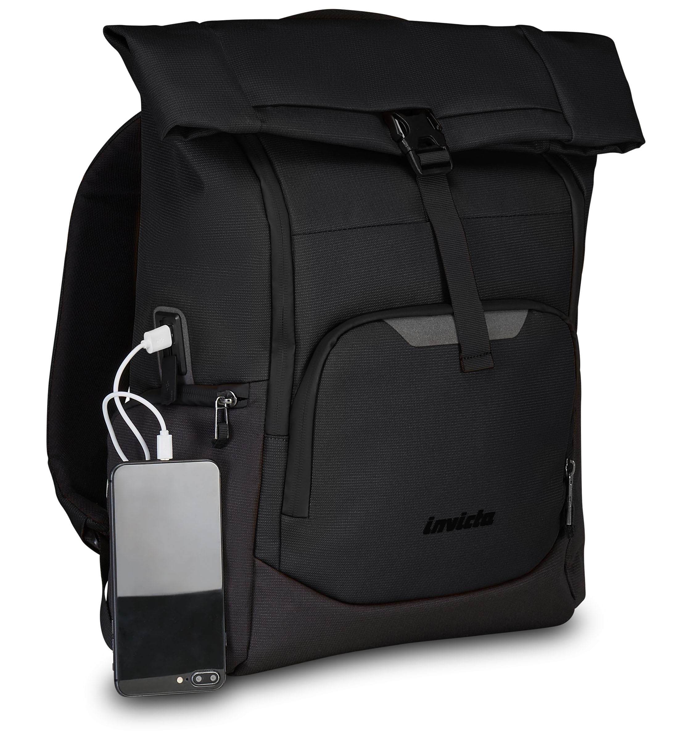 invicta-zaino-invict-act-fold-monoscomparto-roll-top-con-usb image 5